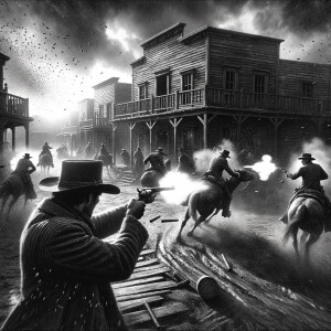 black and white high contrast oil painting style, photorealistic...