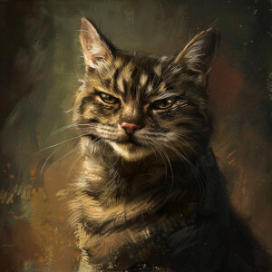 A smiling cat that looks like a teacher