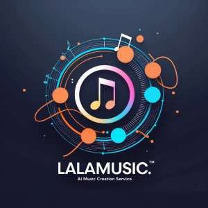 Create a logo for "LaLaMusic," an AI music creation service, tha...