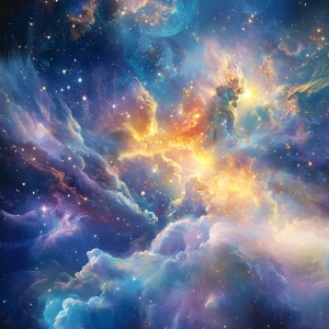 Create an image all the zodiac signs  , flying in a galaxy fille...