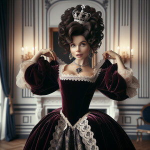 Fussy humorous grown princess