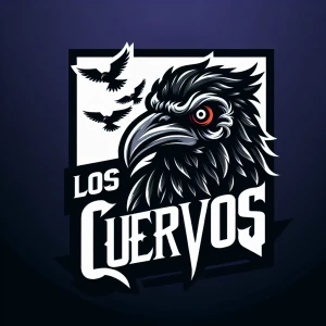 Design a highly detailed, sinister-looking crow logo featuring i...