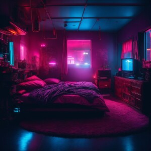Cyberpunk bedroom