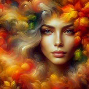 Photorealistic image. Artistic portrait, beautiful woman., fair...