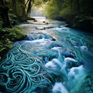 beautiful river water flow