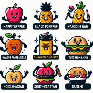 Vegetables, fruits, and food funny