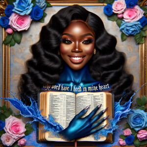Create an image of an ultra-light-skinned African-American woman...