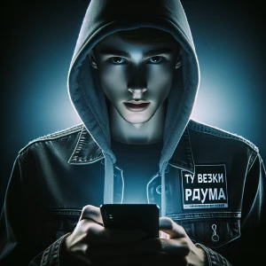 Design a rap album cover 
 From a teenage hacker DMITRY BOYKO
ТЫ...