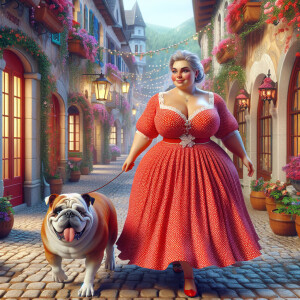 hyper-realistic hyper detailed whimsical image of a 300-pound wo...