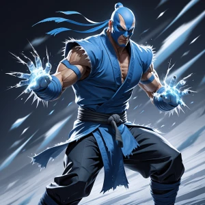 Design an original fan art illustration of Subzero from Mortal K...