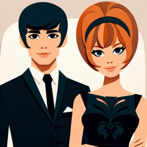 ‘Happy 19th Anniversary!’
A 60s mod vibe with a tan male with a...