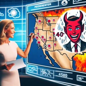 High resolution. Meteorologist reports weather on tv! Super high...