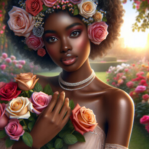 Imagine a Valentine's Day scene where an African American woman...