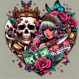 Shaped Logo
 brand name [Dead Hearts & Butterflies]
Anime logo
E...