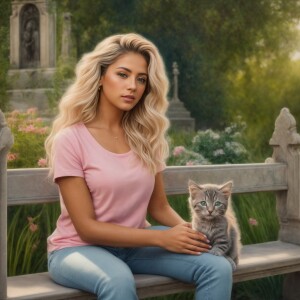 A realistic airbrush oil painting of an adorable honey skin tone...