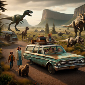 Jurassic Park / National lampoon s vacation movie mashup