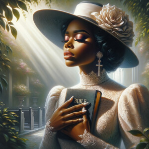 Render an airbrush oil painting of an African American woman wit...