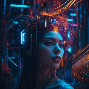 Create a visual representation of a disconnected computer system...