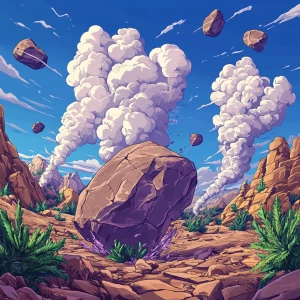 A gang of rocks that smash another rock to sniff them and get hi...