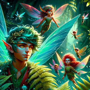 Forest pixies closeup