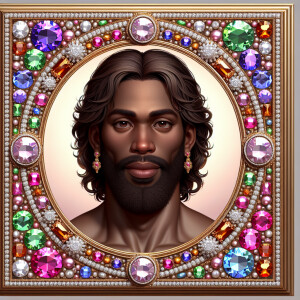 "Create a 3D realistic artwork featuring the phrase 'Jesus Saves...