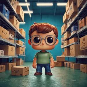 Crie uma imagem de uma versão Funko de Mark Zuckerberg dentro de...