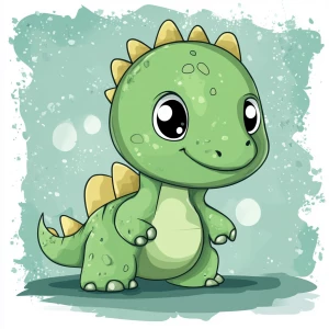 Cutest dinosaur, cartoon style