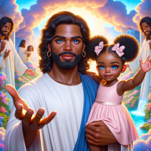 Create a 3D realistic artwork featuring the phrase 'Jesus Saves'...