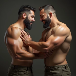 César y Raúl tienen el pene igualito y con esos musculosos cuerp...