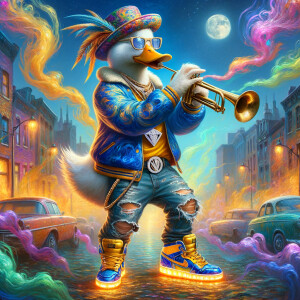 Prompt: Create a digital art portrayal in airbrushed glossy hype...