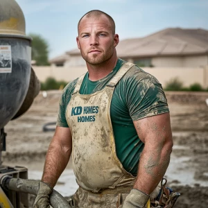 A whole body posed portrait of Brian Nobles a real 28 year old C...