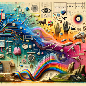 The golden ratio, Minimalist art Circuit, boards, circuitry, diagrams Cellular structures, DNA, circuit boards, colorful wires,  asian and Egyptian  graffiti, lie detector graphs, cardioGraham,, printout , branches infinity sign, cave, Art, handprints, distant birds flying, flowering vines, abstract gestural painting, dna Einstein theories