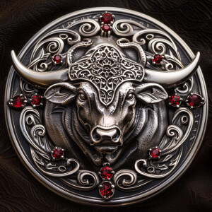 Design a one-of-a-kind sterling silver rodeo buckle showcasing a...