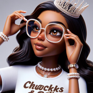 brown-skinned Betty Boop with long, wavy black hair. She should...