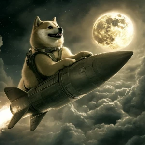 DOGE meme..flying on rocket to the moon, in GTA San Andreas and...