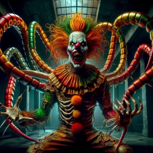 A midnight horror unfolds as 'pennywise as the joker as art the...