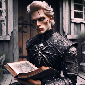Caranthir-Ar-Fieniel from the Witcher. Black eldritch armor. Pal...
