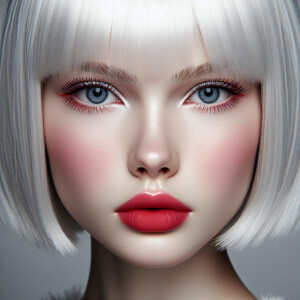 Create a photograph of a  high fashion beauty inspired by Annie...