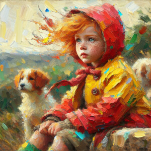 OIL PAINTING ON CANVAS, blotches of paint, style BY LEONID AFREM...