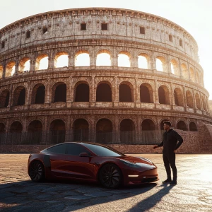 Elon Musk,At the rome coliseum, GTA style