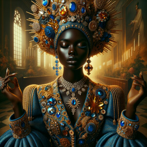 Create an illustration that embodies spirituality and a deep con...