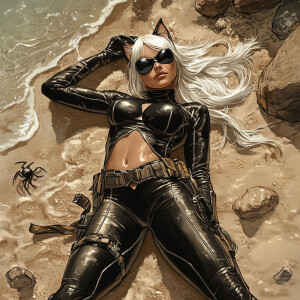 Landscape photograph of Felicia Hardy, The Black Cat from Marvel...