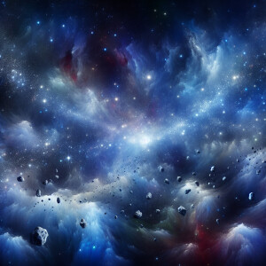 3D painting with a mysterious three-dimensional reality. Space,...