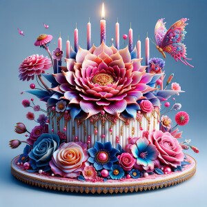 Craft a digital artwork that dramatically amplifies the colorful...