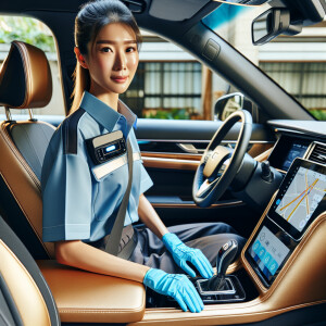 Uber driver in Golden car