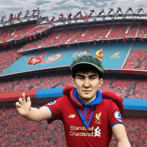 Liverpool fans from Kazakhstan