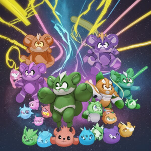 Generate a full-length hamster in the style of star warriors