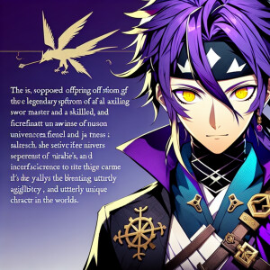 The son of Dracule Mihawk from One Piece and Yoruichi Shihouin f...