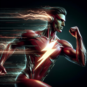 Fastest man alive The Flash Grant Guatin cyber art