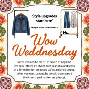 Create a thumbnail for a Poshmark live event. Make sure to featu...